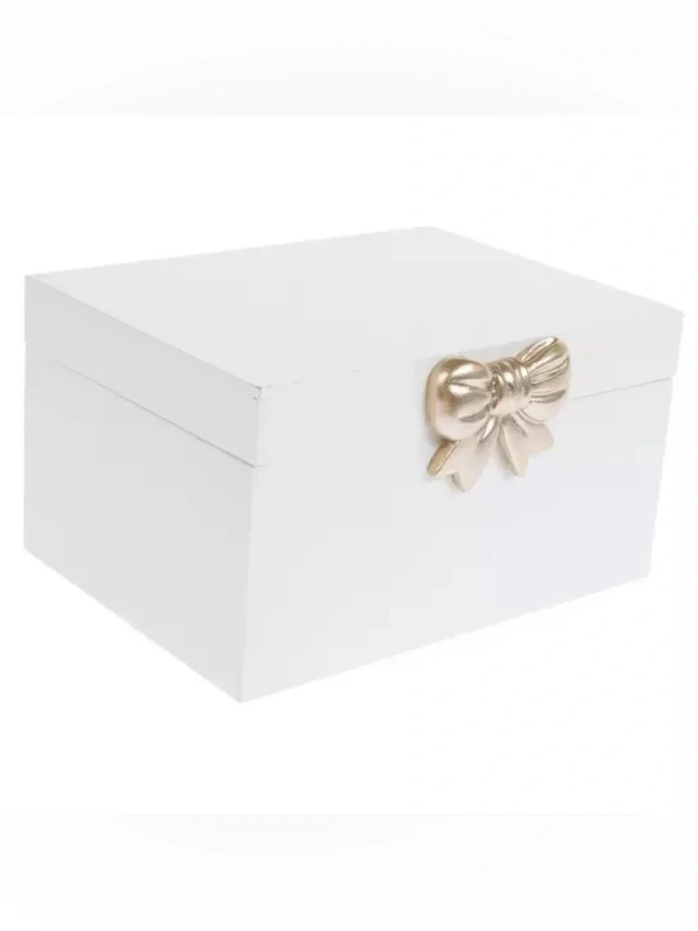 Gold Bow Wood Box